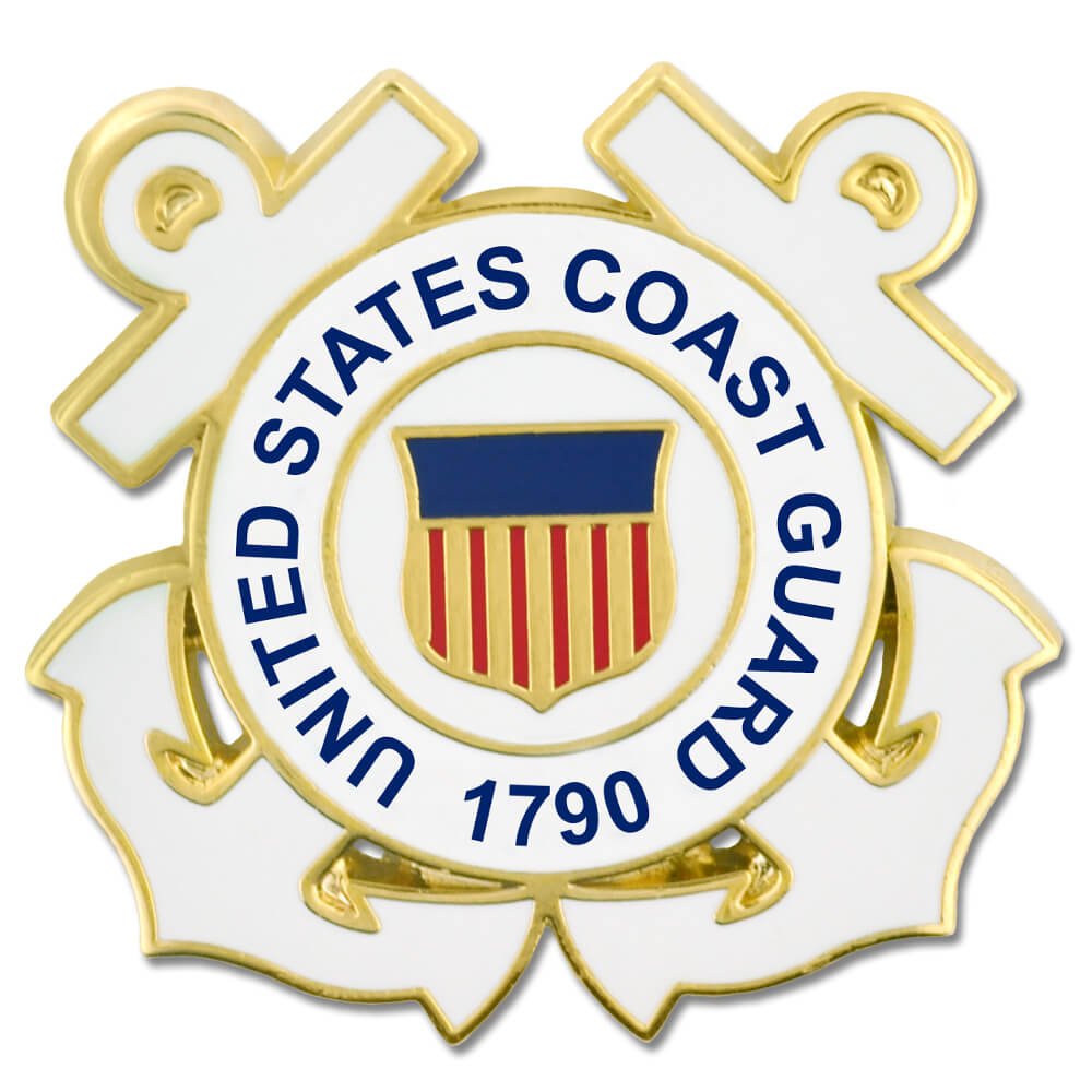 U.S. Coast Guard Anchor Pin Military Lapel Pin for Veterans and Military Professionals