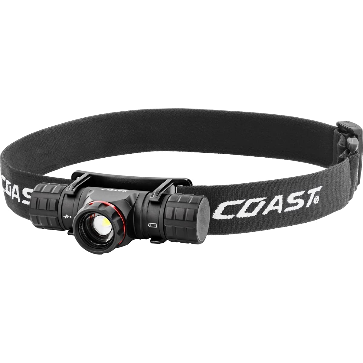 Coast XPH25R 410 Lumen USB Rechargeable-Dual Power LED Headlamp for Hikers with PURE BEAM Twist Focus and Magnetic Base 