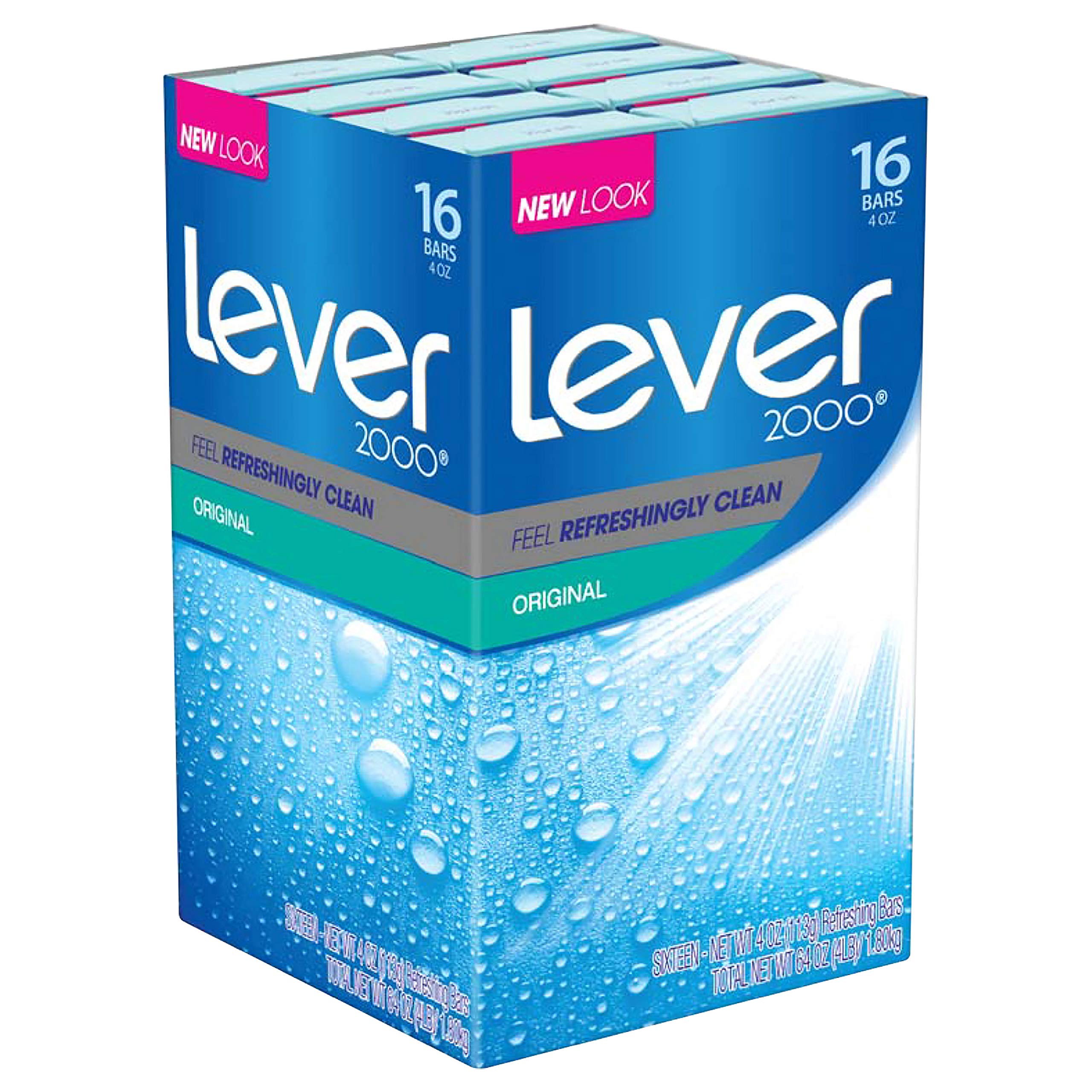 Lever 2000 Original Bar Soap, Gentle Cleanser, Everyday Use, 4 oz, 16 Bar Pack
| Lever 2000 Bar Soap, Original Formula,